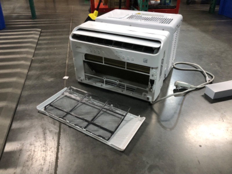 Photo 1 of ***USED - DAMAGED - SEE COMMENTS***
Midea 8,000 BTU U-Shaped Smart Inverter Air Conditioner –Cools up to 350 Sq. Ft., Ultra Quiet with Open Window Flexibility, Works with Alexa/Google Assistant, 35% Energy Savings, Remote Control