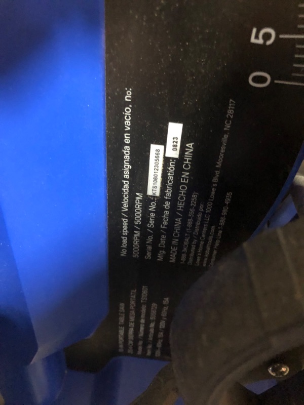 Photo 6 of ***DAMGED - BENT - MISSING NUMEROUS PARTS - SEE PICTURES - UNABLE TO VERIFY FUNCTIONALITY***
Kobalt 10-in 15-Amp 120-Volt Corded Portable Jobsite Table Saw with Gravity Rise Stand