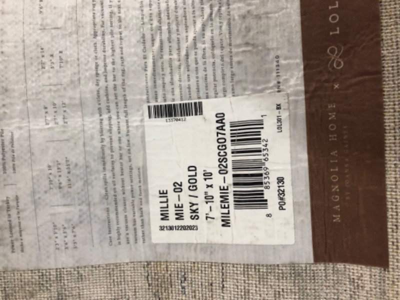 Photo 3 of ***USED - DIRTY - NO PACKAGING - FRAYED - SEE PICTURES***
Loloi Magnolia Home by Joanna Gaines x Millie Sky/Gold 7'-10" x 10' Area Rug