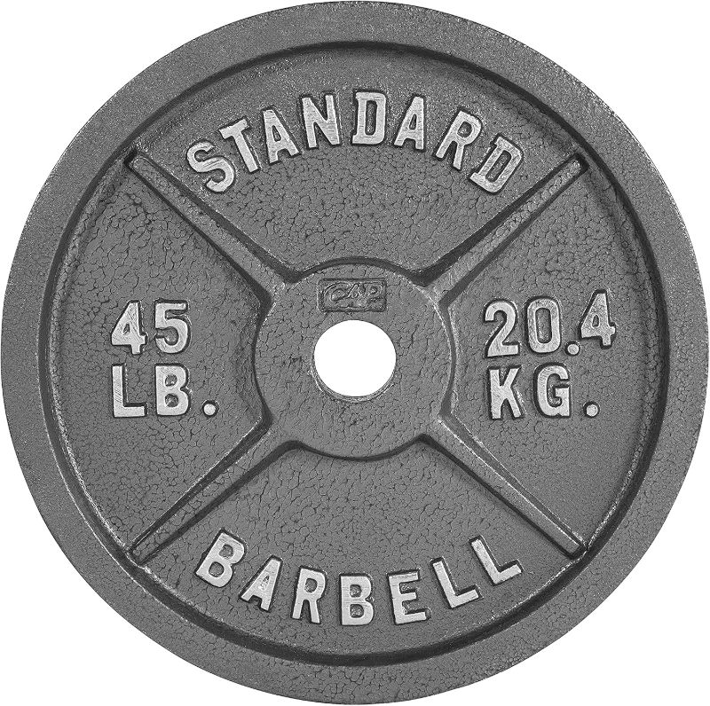 Photo 1 of 
WF Athletic Supply Traditional/Classic 2-Inch Hole Solid Cast Iron Olympic Barbell Weight Plates - Great for Strength Training,