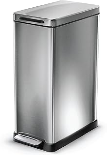 Photo 1 of (READ FULL POST) Home Zone Living 13 Gallon Kitchen Trash Can, Large Stainless Steel Liner-Free Body, 50 Liter Capacity, Silver, Virtuoso Series
