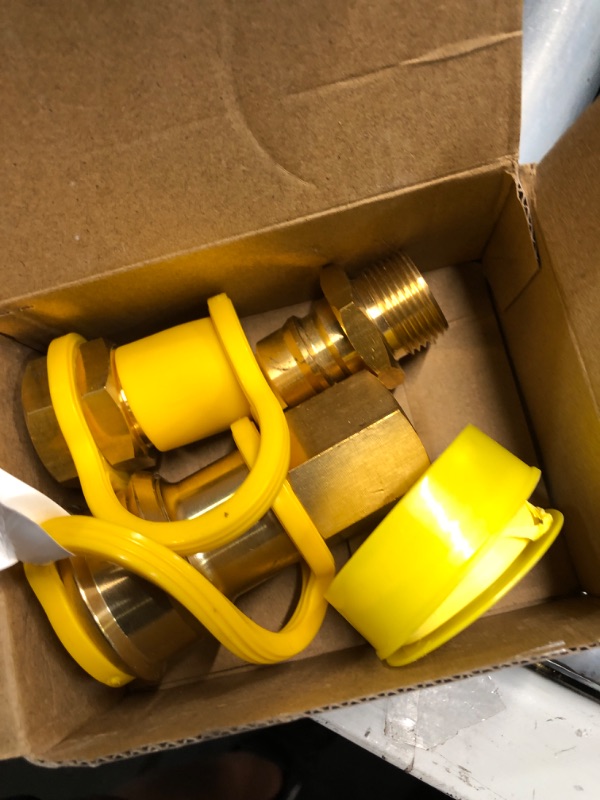 Photo 2 of ????? ?/?" Female and Male Solid Brass Dual Fuel Generator Natural Propane Hose Quick Connect Disconnect Fittings Convert for Pipe Natural Gas Supply for Generators 4PCS Kit