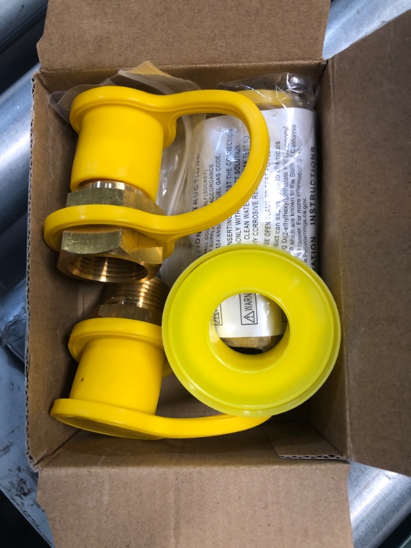 Photo 2 of ????? ?/?" Female and Male Solid Brass Dual Fuel Generator Natural Propane Hose Quick Connect Disconnect Fittings Convert for Pipe Natural Gas Supply for Generators 4PCS Kit