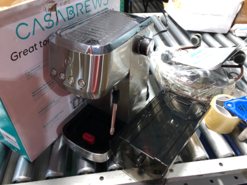 Photo 3 of ***USED - DIRTY - LIKELY MISSING PARTS - UNABLE TO VERIFY FUNCTIONALITY***
CASABREWS Espresso Machine 20 Bar, Professional Espresso Maker Cappuccino Machine with Steam Milk Frother, Stainless Steel Espresso Coffee Machine with 49oz Removable Water Tank, S