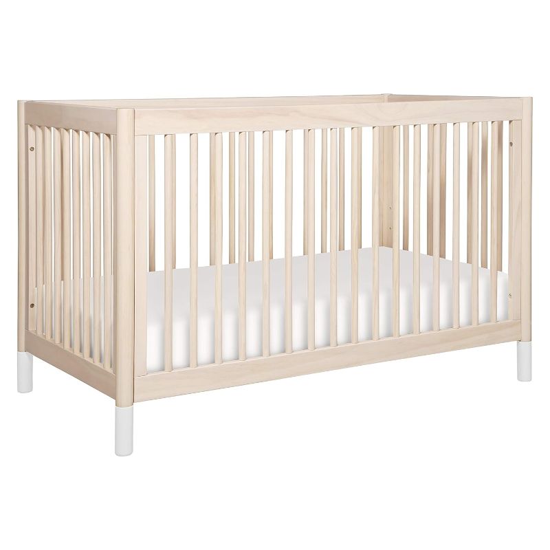 Photo 1 of ***STOCK PHOTO FOR REFERENCE ONLY - NONREFUNDABLE - THIS SALE FINAL -  PARTS ONLY - SEE COMMENTS***
4-in-1 Crib in Washed Natural Wooden Color, Beige, With Mattress Frame