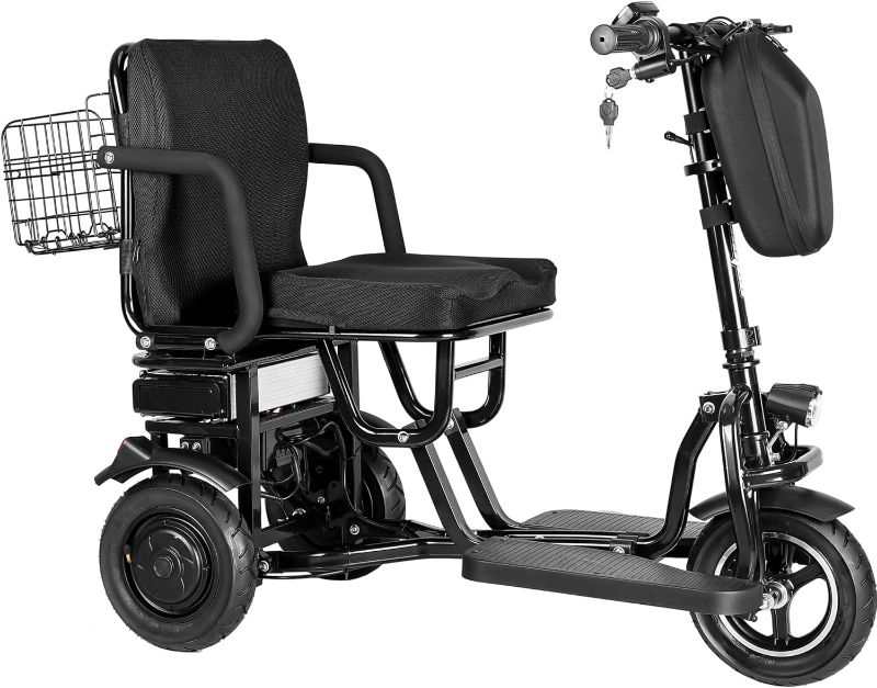 Photo 1 of (READ FULL POST) MotoTec Folding Mobility Electric Trike 48v 700w Dual Motor Lithium Black