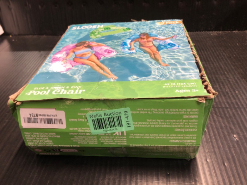 Photo 2 of ***USED - UNABLE TO CHECK FOR LEAKS***
Sloosh Inflatable Pool Floats Adult, 3 Pack Pool Chairs with Cup Holders, Blow up Floating Pool Floats Chair, Pool Floaties for Adults Swimming Pool Party Summer Water Fun