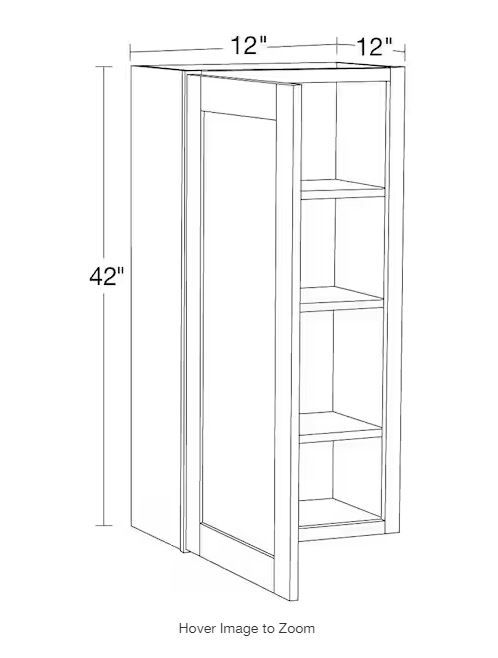 Photo 4 of (READ FULL POST) Richmond Vesuvius Gray Plywood Shaker Stock Ready to Assemble Wall Kitchen Cabinet Sft Cls 21 in W X 12 in D X 36 in H
