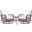 Photo 1 of  3-Piece Wicker Swivel Patio Conversation Set (NO CUSHION)