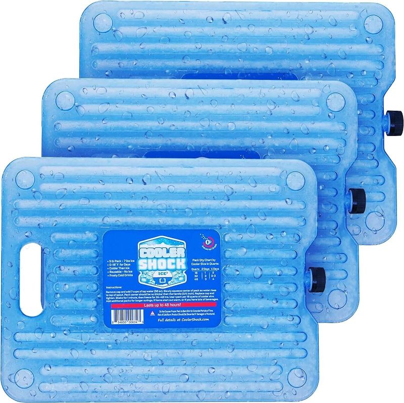 Photo 1 of ***STOCK PHOTO REFERENCE ONLY***]
 Cooler Shock Ice Packs Cooler 1 Reusable Long Lasting Cold Freezer Clear Large
