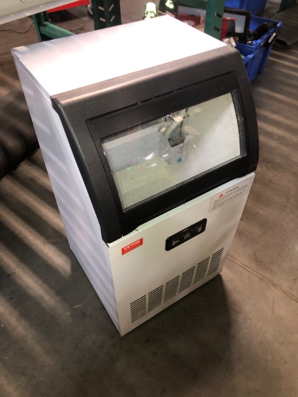 Photo 2 of **NON-REFUNDABLE** (READ FULL POST) VEVOR Commercial Ice Maker Machine, 130lbs/24H Ice Maker Machine with 33lbs Storage Capacity, 55 Ice Cubes in 12-15 Minutes, LED Digital Display Commercial Ice Maker for Bar Home Office Restaurant 130lbs/24H Silver