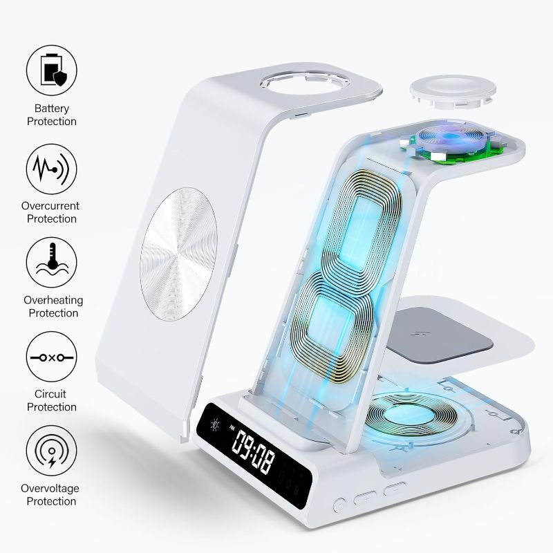 Photo 5 of (READ FULL POST) Wireless Charger for Samsung, 3 in 1 Wireless Charging Station for Samsung Galaxy S24 Ultra/S23 Ultra/S22/S21/Note 20/Z Flip 6/Fold 6, Charger for Samsung Galaxy Watch Ultra/7/6/5, Galaxy Buds 3/3 Pro