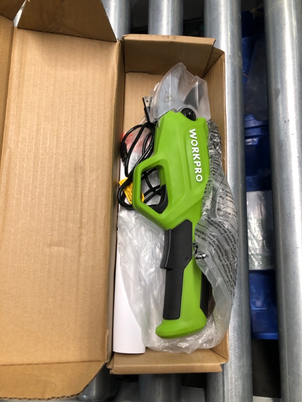 Photo 2 of **LIKE NEW
WORKPRO 7.2V Electric Pruning Shears, Battery Powered Pruning Shears, Cordless Tree Pruner, 0.8 Inch Cutting Diameter, Branch Cutter Gardening Scissors with Rechargeable Battery