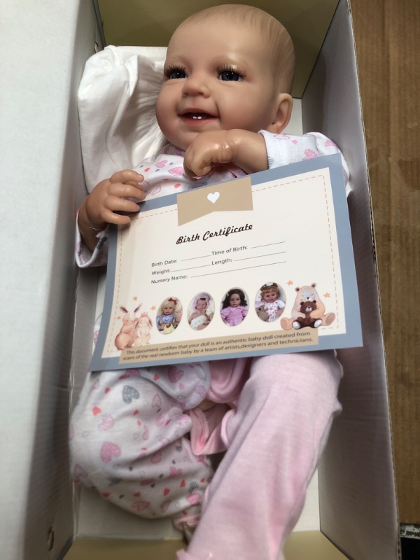 Photo 1 of (READ FULL POST) Babeside Smiling Reborn Baby Leen 20'' Little Infant Girl Best Gift for Kids with Heartbeat Coos and Breath