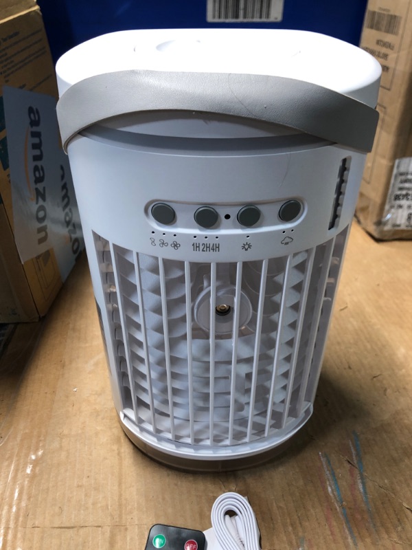 Photo 3 of (READ FULL POST) Portable Air Conditioners with remote,1400ml Evaporative Mini Air Conditioner with 3 Speeds,7 Colors Light Personal Air Conditioner, Portable AC Air Cooler for Room Bedroom Office Desk