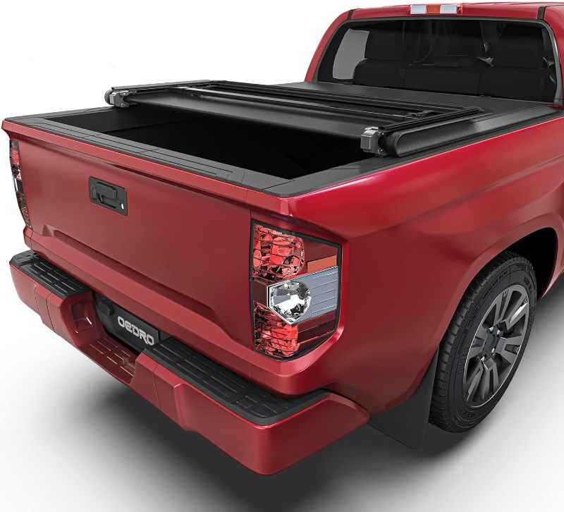 Photo 1 of ***USED - LIKELY MISSING PARTS - UNABLE TO VERIFY FUNCTIONALITY***
OEDRO Soft Tri-fold Truck Bed Tonneau Cover Compatible with 2022 2023 2024 Toyota Tundra(Excl.Trail) 5.5 ft Bed with Deck Rail System