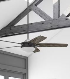 Photo 1 of (MISSING PARTS) 
Harbor Breeze Oakham 70-in Bronze with Mocha/Cocoa Blades LED Indoor Ceiling Fan with Light and Remote (5-Blade)