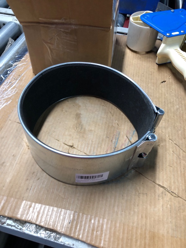 Photo 2 of **USED BENT**8" Inch Ducting Seal for HVAC Systems - Inline Noise Reduction Clamp - Insulated Band Coupling - Reduces Vibrations - Adapter for Carbon Filters and Fans - Fittings for Round Ducts - Quick Disassembly