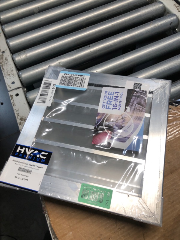 Photo 2 of [10 x 10 Duct Hole] Vent Cover. Aluminum Exterior Return Grille HVAC Sidewall - Outside Air Louver Waterproof & Rain Block. Return Grille Outdoor. The Aluminum Never Rust. White [11.6 x 11.6" Face] 10"X10"