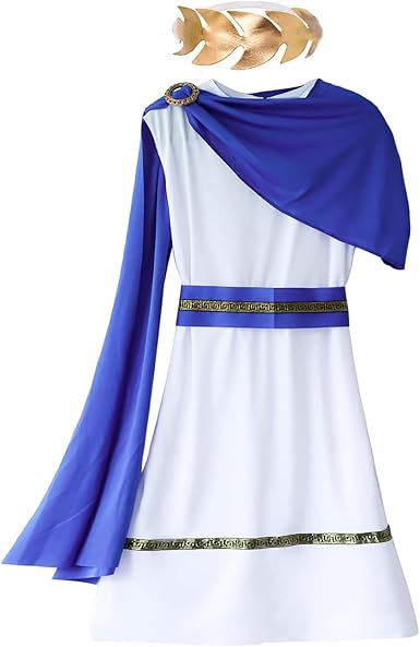 Photo 1 of ***SIZE UNKOWN****
Greek Toga Costume for Kid Ancient Grecian Mythos Philosopher Rome Nobility Halloween Cosplay Outifit for Boys