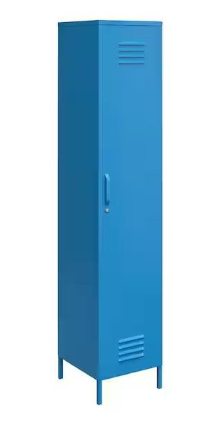 Photo 1 of ***MINOR DAMAGE. SEE PHOTOS.***
Novogratz Cache Single Metal Locker Storage Cabinet in Bright Blue