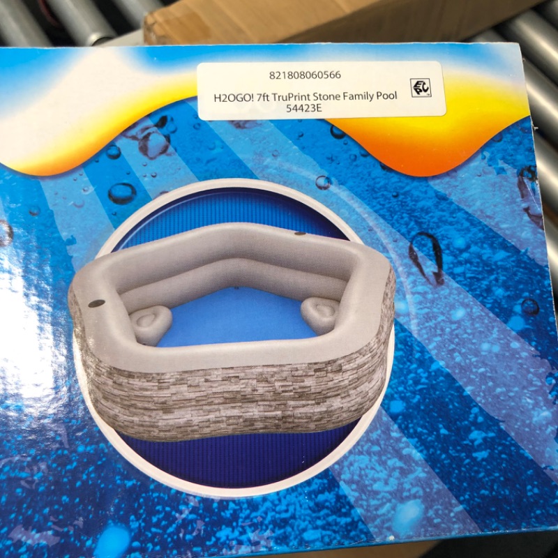 Photo 4 of ***FACTORY SEALED***
H2OGO! TruPrint Stone 7'x 6'9" x 21" Family Inflatable Kiddie Pool