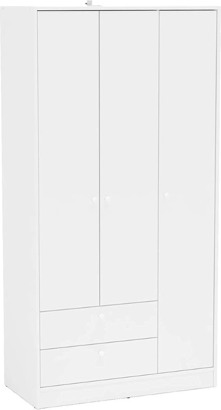 Photo 1 of ***STOCK PHOTO REFERENCE ONLY***
***FACTORYU SEALED. OPENED TO INSPECT***
Wardrobe with 3 Doors and 2 Drawers Modern Contemporary Black Wood Matte, Medium