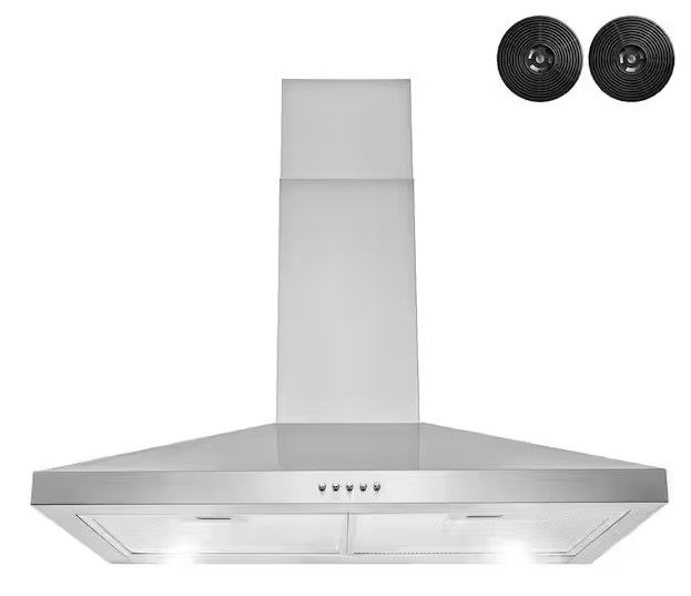 Photo 1 of ***FACTORY SEALED. OPENED TO INSPECT***
Golden Vantage
30 in. 217 CFM Convertible Kitchen Wall Mount Range Hood in Stainless Steel with Push Control, LEDs and Carbon Filters