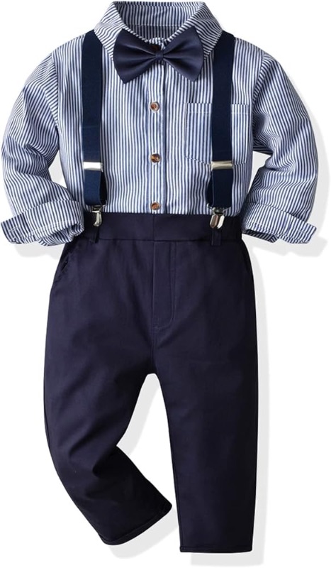 Photo 1 of ***STOCK PHOTO REFERENCE ONLY. SUSPENDERS NOT INCLUDED***
Boys' Suits Gentleman's Tie Pants Set, Kids Formal Dress Shirt for Toddler Wedding Outfits
SIZE 9-12 MONTHS