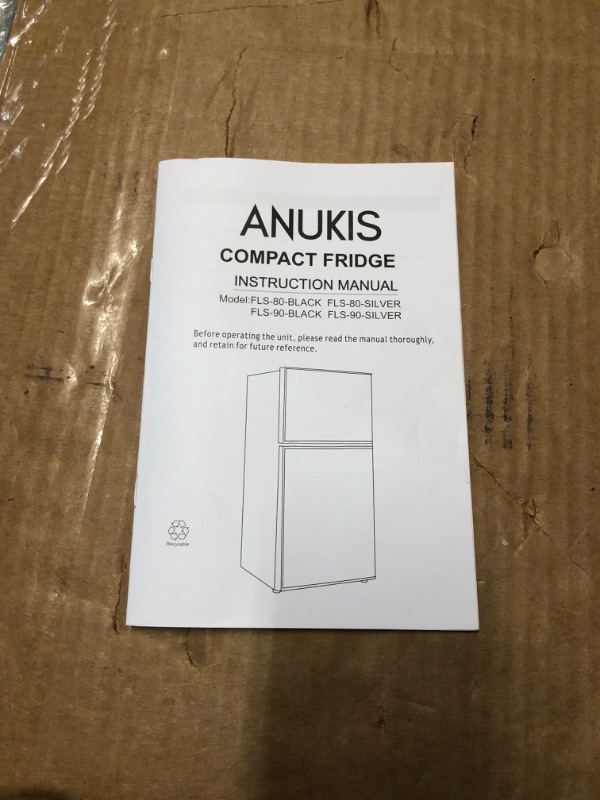 Photo 5 of ***MINOR DENTS ON EXTERIOR. SEE PHOTOS***
Anukis Compact Refrigerator 3.8 Cu Ft 2 Door Mini Fridge with Freezer for Apartment, Dorm, Office, Family, Basement, Garage - Silver