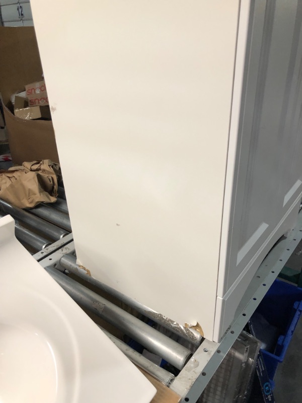 Photo 9 of ***MINOR DAMAGE TO CABINET. SEE PHOTOS***
Glacier Bay
31 in. W x 19 in. D x 35 in. H Single Sink Freestanding Bath Vanity in White with White Cultured Marble Top