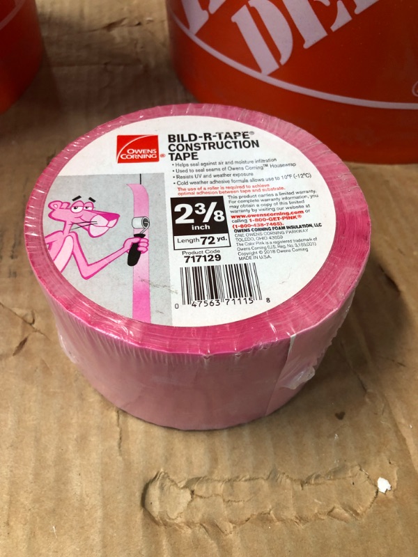 Photo 2 of ***2 PACK***Owens Corning BILD-R-TAPE 2.375 in. x 72 yds. Construction Tape Roll