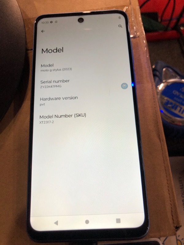 Photo 8 of ***FACTORY SEALED, OPENED TO INSPECT* SEE NOTES***
Motorola Moto G Stylus | 2023 | Unlocked | Made for US 4/64GB | 50 MP Camera | Midnight Blue, 162.89 x 74.08 x 9.19mm Midnight Blue Unlocked Smartphone