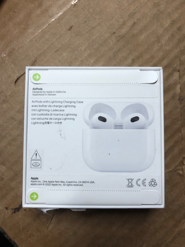 Photo 2 of *FACTORY SEALED, OPENED TO INSPECT* AirPods (3rd Generation) with Lightning Charging Case
