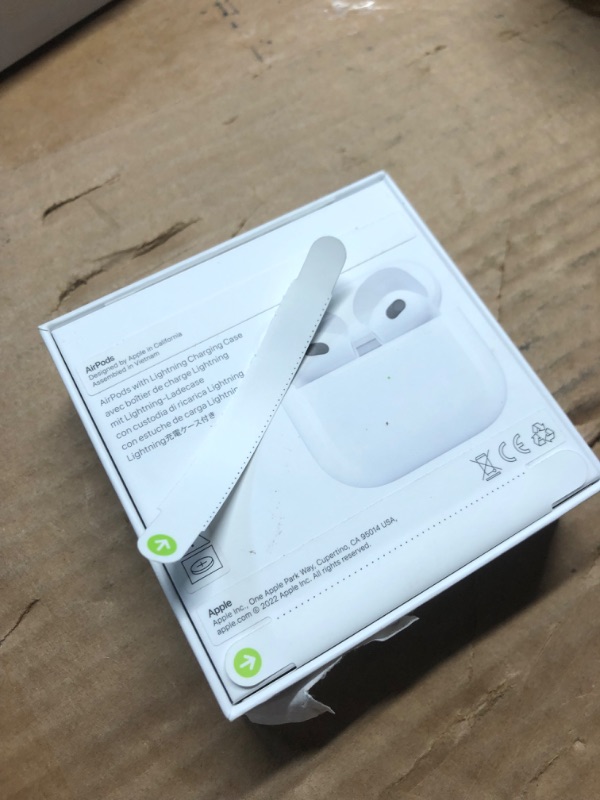 Photo 3 of *FACTORY SEALED, OPENED TO INSPECT* AirPods (3rd Generation) with Lightning Charging Case
