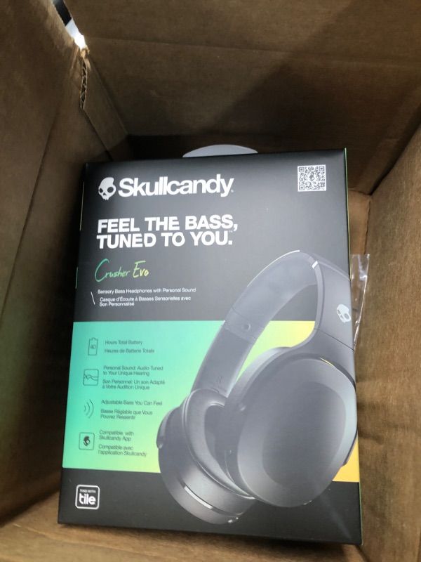 Photo 2 of ***FACTORY SEALED***Skullcandy Crusher Evo Over-Ear Wireless Headphones with Sensory Bass with Charging Cable