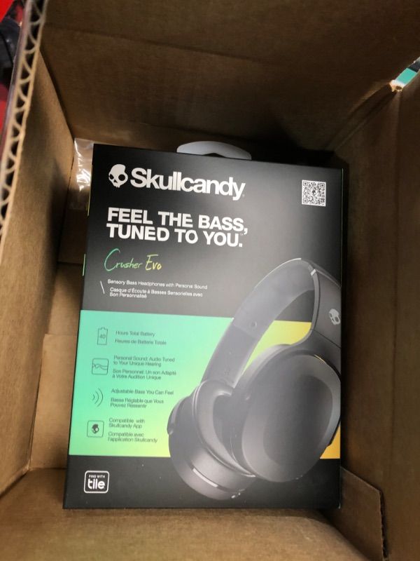 Photo 5 of ***FACTORY SEALED***Skullcandy Crusher Evo Over-Ear Wireless Headphones with Sensory Bass with Charging Cable