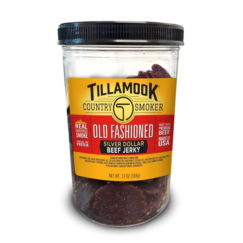 Photo 1 of ***(EXP: 08/31/2024)NONREFUNDABLE***Tillamook Country Smoker Real Hardwood Smoked Silver Dollar Beef Jerky, Old Fashioned, 13 Ounce
