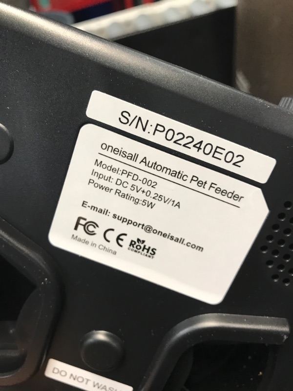Photo 4 of **READ NOTES**
oneisall Automatic Cat Feeder for 2 Cats, 20 Cups/5L Automatic Cat Food Dispenser for Small Pets Indoor, Timed Cat Feeder for Dry Food
