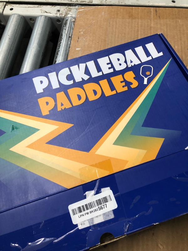 Photo 4 of ***SEE NOTES*** Pickleball Paddles, USAPA Approved Fiberglass Pickleball Paddles Set of 2, Lightweight Pickleball Rackets 13mm PP Honeycomb Core, Cushion 4.96In Grip, 4 Balls, 1 Bag - Gifts for Pickleball Lovers