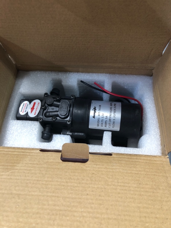 Photo 1 of ***parts only***bayite 12V DC Water Transfer Pump with 2 Hose Clamps 12 Volt Diaphragm Pump Self Priming Sprayer Pump with Pressure Switch 4.5 L/Min 1.2 GPM 80 PSI Adjustable for Weed ATV Marine Boat