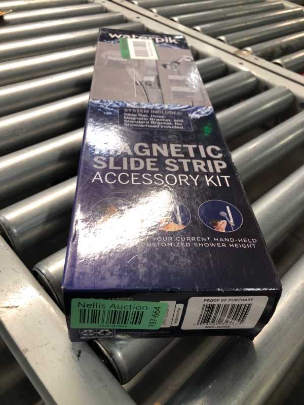 Photo 4 of ***FACTORY SEALED***
Waterpik Magnetic Slide Strip Accessory Kit, Chrome - For Handheld Shower Heads (not included) - Height Adjustable