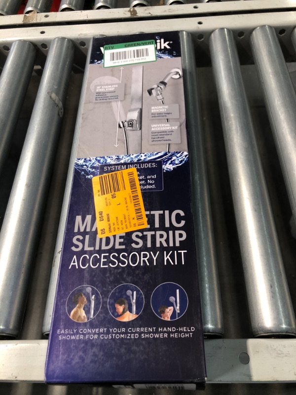 Photo 2 of ***FACTORY SEALED***
Waterpik Magnetic Slide Strip Accessory Kit, Chrome - For Handheld Shower Heads (not included) - Height Adjustable