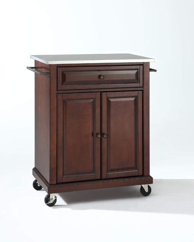 Photo 1 of 
Crosley Furniture Compact Kitchen Island with Stainless Steel Top, Mahogany