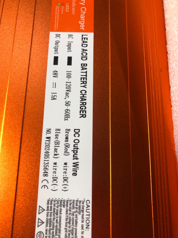 Photo 3 of ***ITEM TESTED FOR POWER, UNABLE TO TEST FURTHER*** 15 Amp 48 Volt Golf Cart Battery Charger for Club Car DS&Precedent,Trickle Charge,4-6H Full Charge,for Lead Acid Batteries,Replace Club Car Charger 48 Volt,Golf Cart Charger 48 Volt for Club Car,5.5Lb