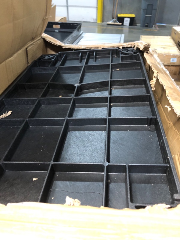 Photo 7 of ***USED - MISSING ONE OF THE TRAYS - OTHER PARTS LIKELY MISSING AS WELL - SEE PICTURES***
ELAFROS 3 Shelf Heavy Duty Utility Cart, 34" x 17" x 38.5", Rolling Work Cart with 4 Swivel Wheels, Deep Shelves, Safely Holds up to 550 lbs 3-Tier Service Cart Tool