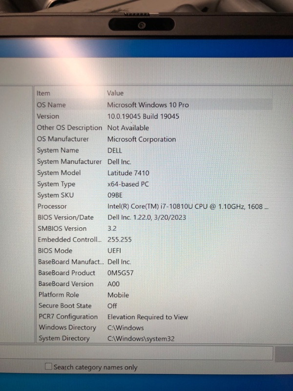 Photo 9 of ***USED - DAMAGED - SEE COMMENTS***
Dell Latitude 7410 Laptop 14"FHD Touchscreen, Intel Core i7-10810U, 6 Core 12 Thread 1.10 GHz,16GB RAM DDR4 512GB SSD, Renewed