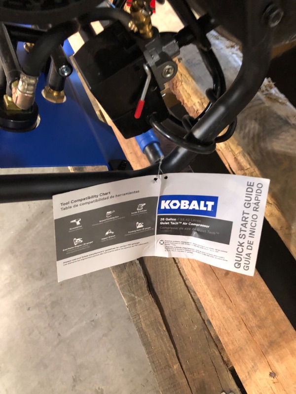 Photo 3 of ***SEE NOTES*** Kobalt QUIET TECH 26-Gallon Portable Electric 150 PSI Vertical Air Compressor