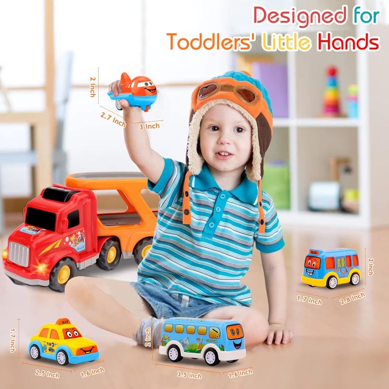 Photo 4 of (READ FULL POST) Nicmore Carrier Truck Toddler Toys Car: Toys for 2 3 4 Year Old Boy 5 in 1 Transport Toys for Kids Age 2-3 2-4 | 18 Months 2 Year Old Boy Girl Birthday Gifts