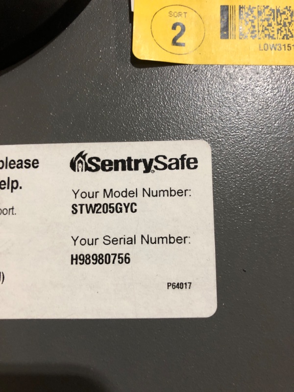 Photo 4 of **MISSING KEYS AND UNLOCK CODE UNKNOWN***
SentrySafe 2-cu ft Fireproof and Waterproof Home Safe with Electronic/Keypad Lock
